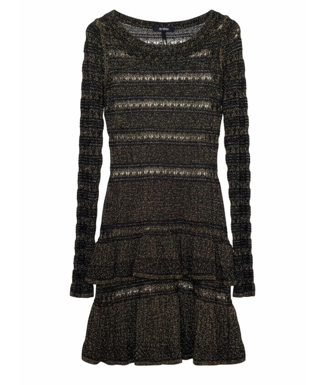 TWIN-SET Коричневое хлопковое повседневное платье, фото 1