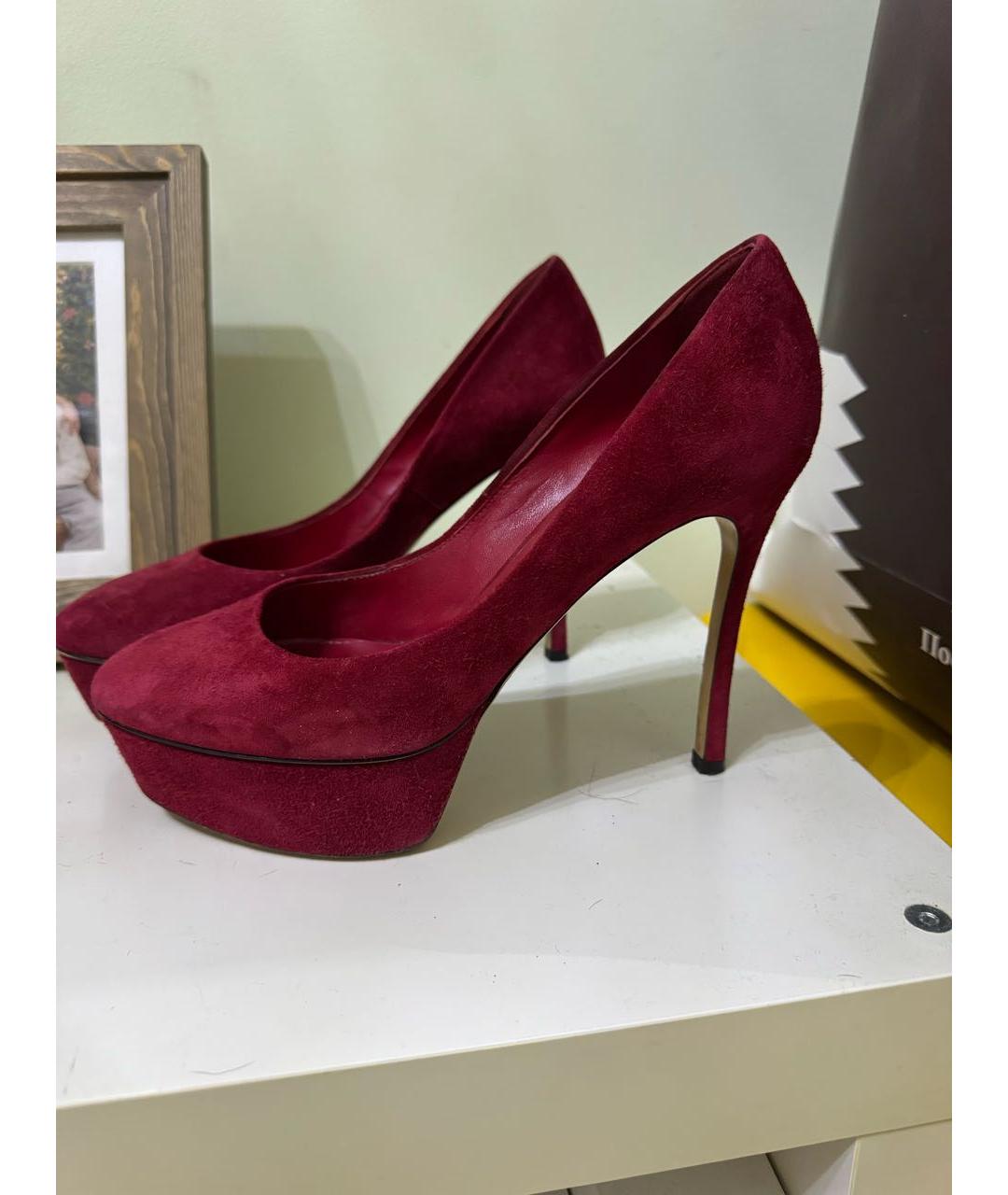 CASADEI Красные замшевые туфли, фото 6