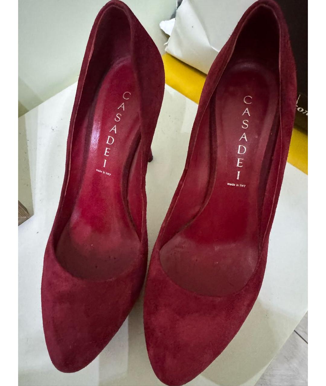 CASADEI Красные замшевые туфли, фото 2
