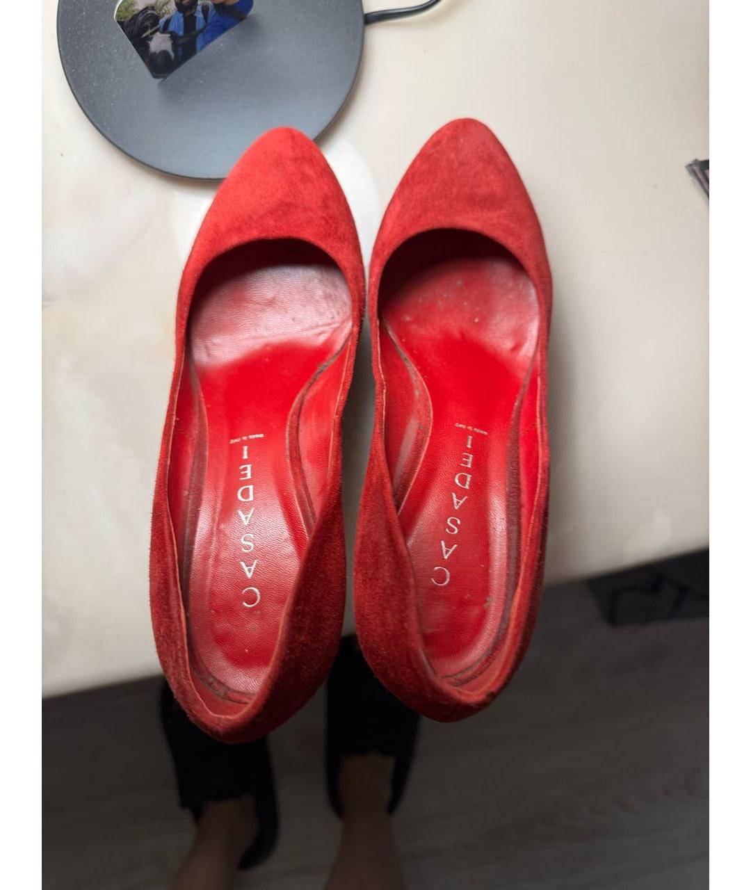 CASADEI Красные замшевые туфли, фото 3