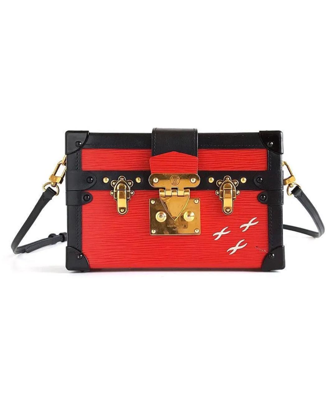 LOUIS VUITTON Красная кожаная сумка через плечо, фото 1