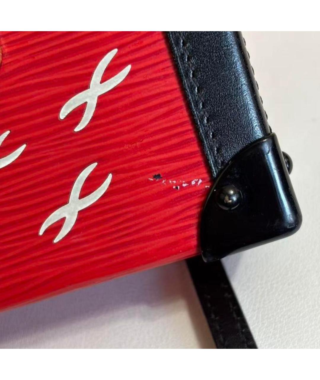 LOUIS VUITTON Красная кожаная сумка через плечо, фото 8