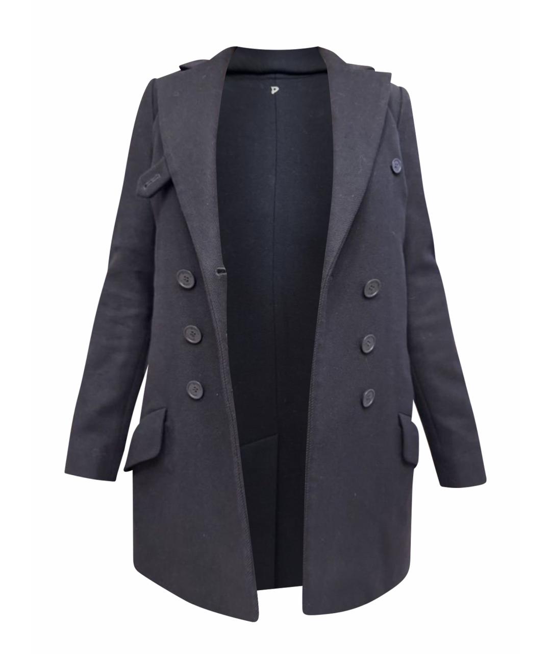 DONDUP Темно-синее шерстяное пальто, фото 1