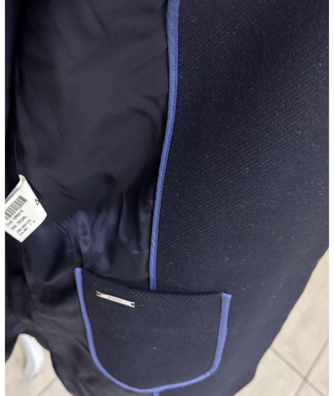 DONDUP Темно-синее шерстяное пальто, фото 4