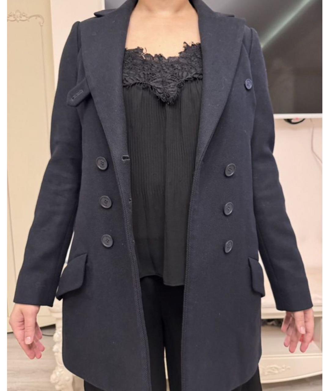 DONDUP Темно-синее шерстяное пальто, фото 5