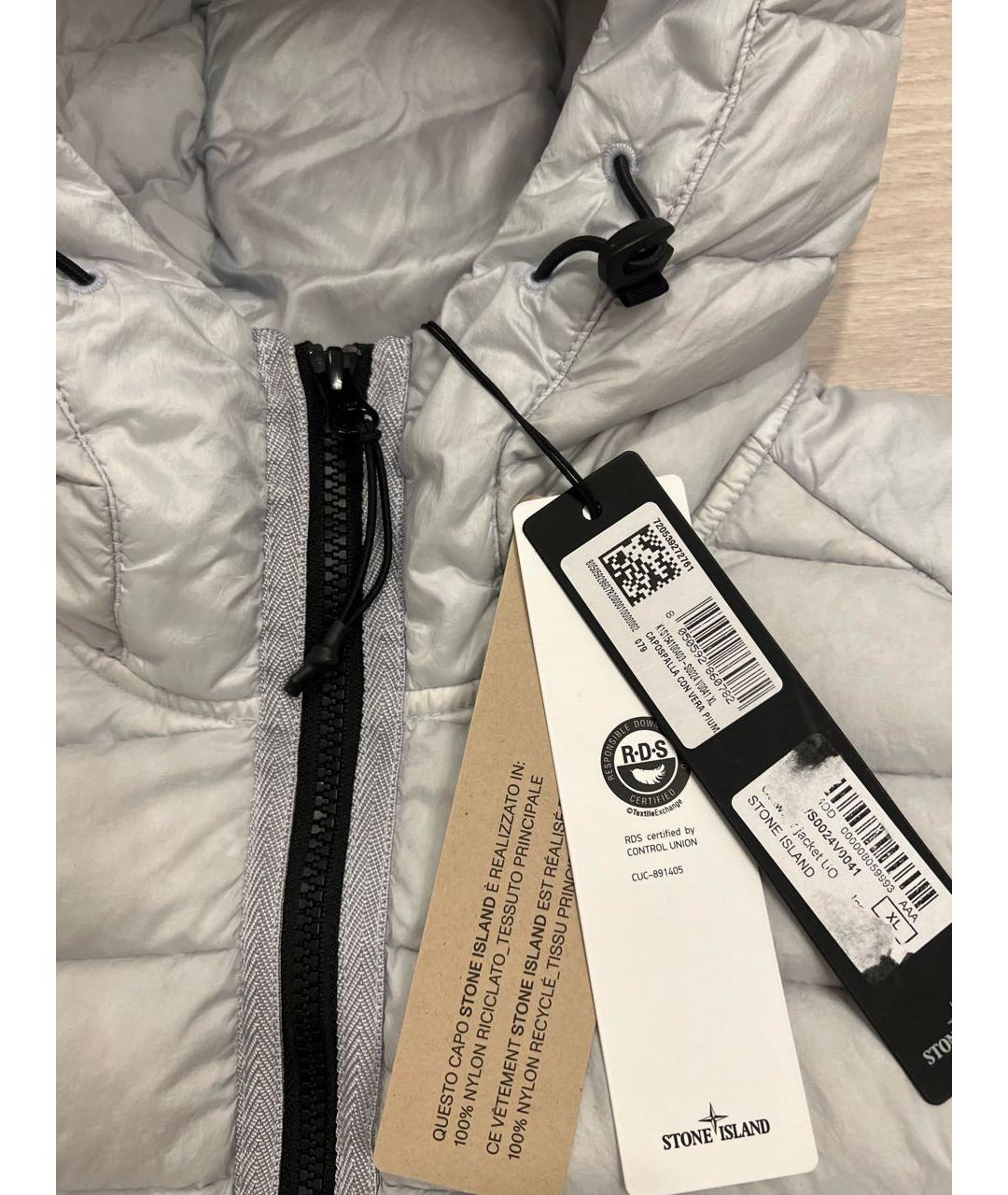 STONE ISLAND Серебряная куртка, фото 3