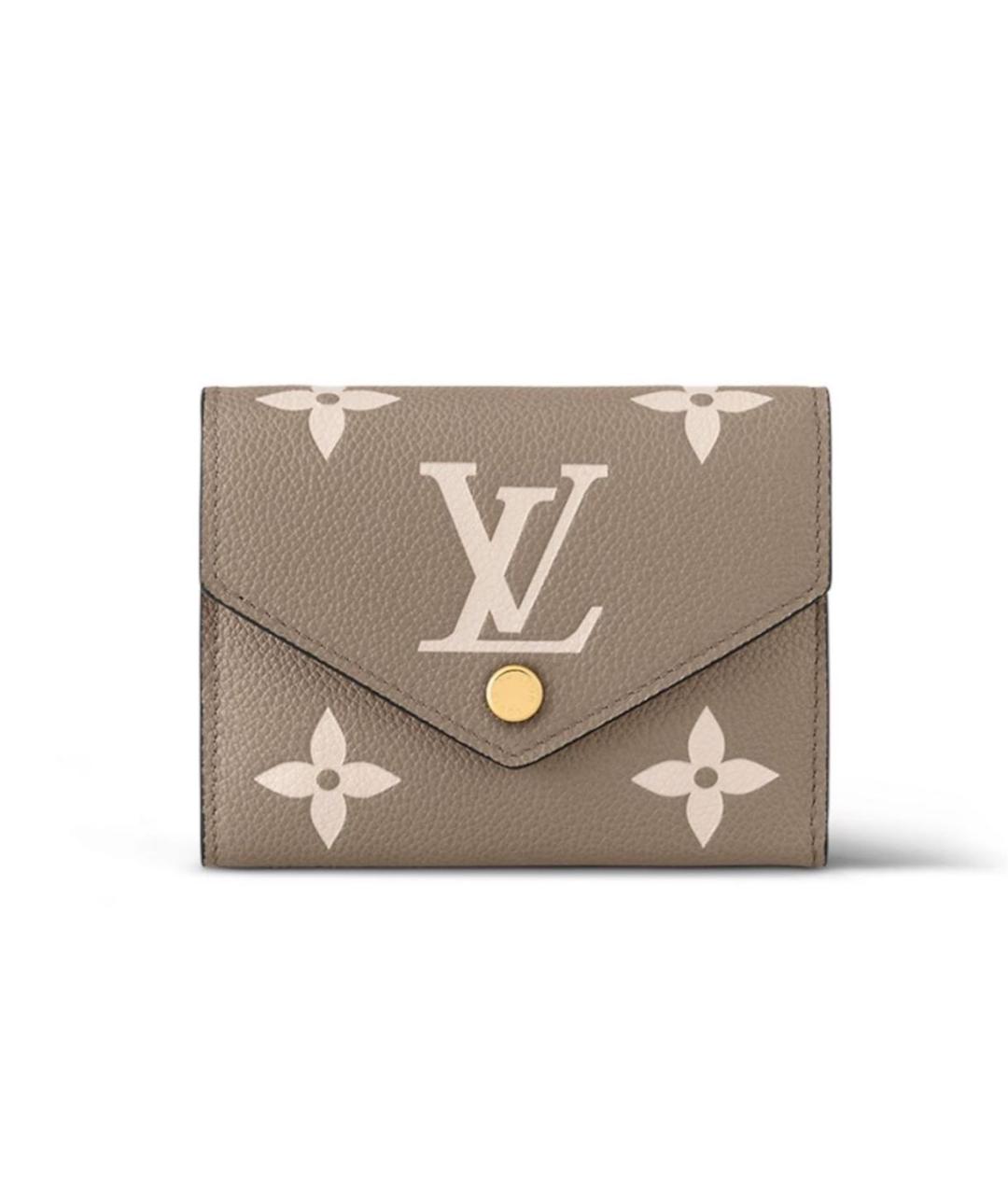 LOUIS VUITTON Бежевый кожаный кошелек, фото 1