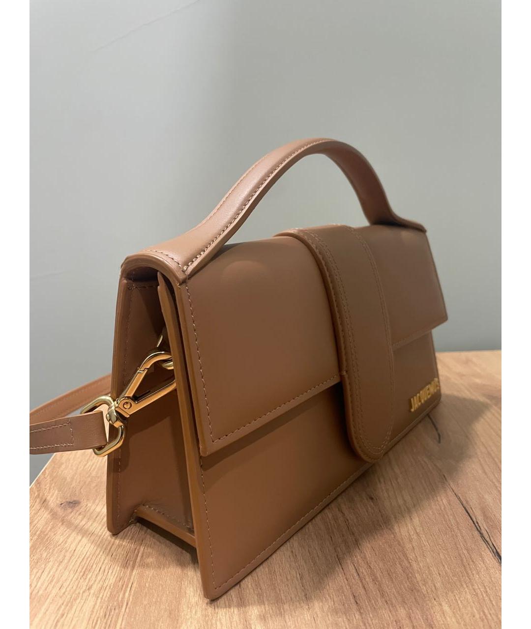 JACQUEMUS Коричневая кожаная сумка через плечо, фото 2