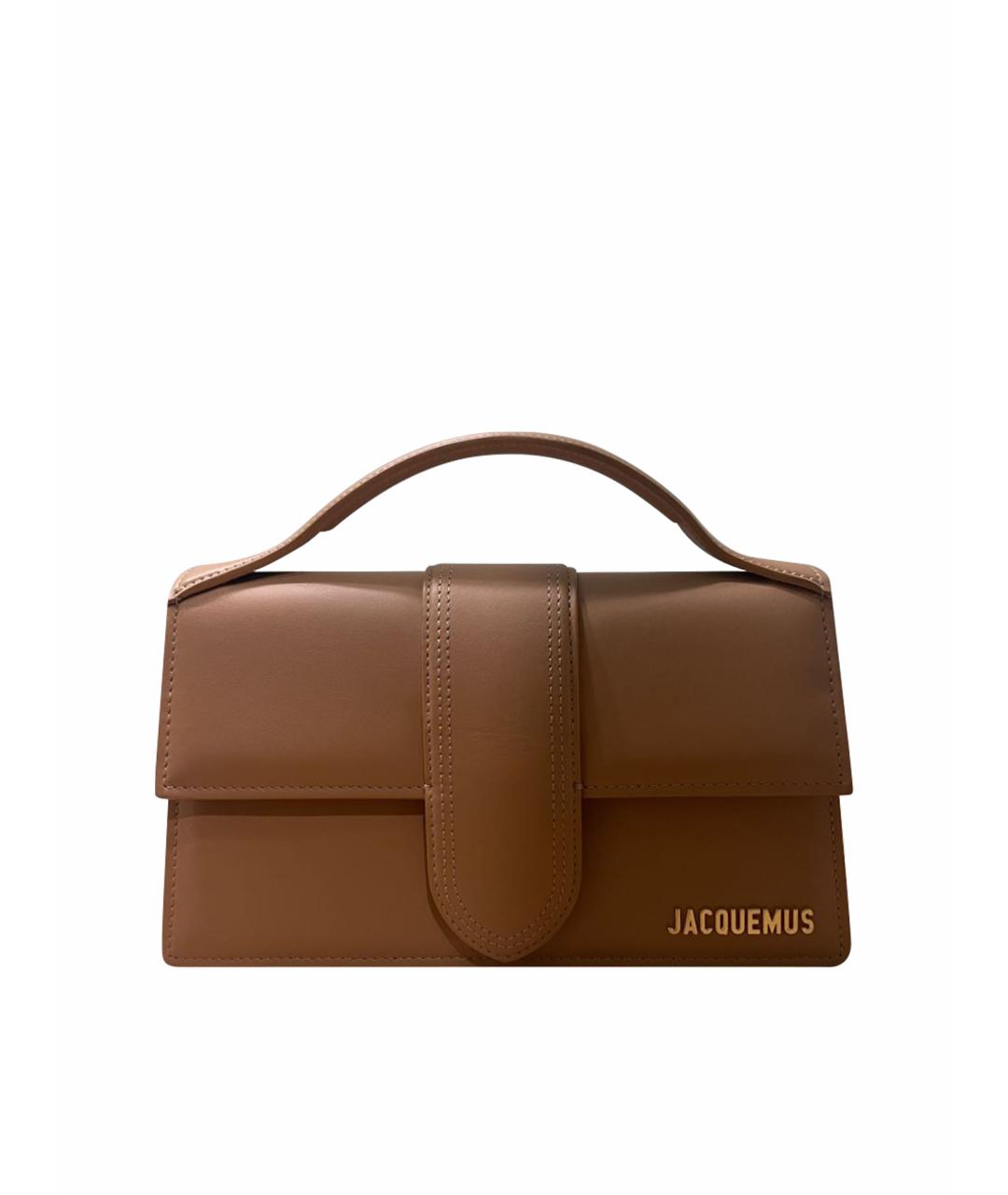 JACQUEMUS Коричневая кожаная сумка через плечо, фото 1