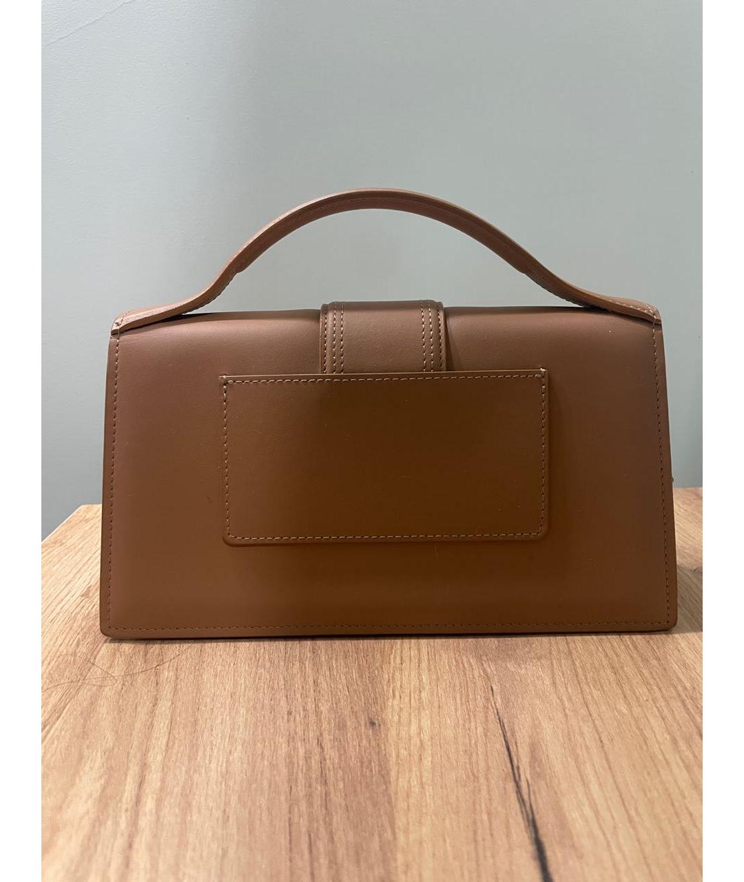 JACQUEMUS Коричневая кожаная сумка через плечо, фото 3