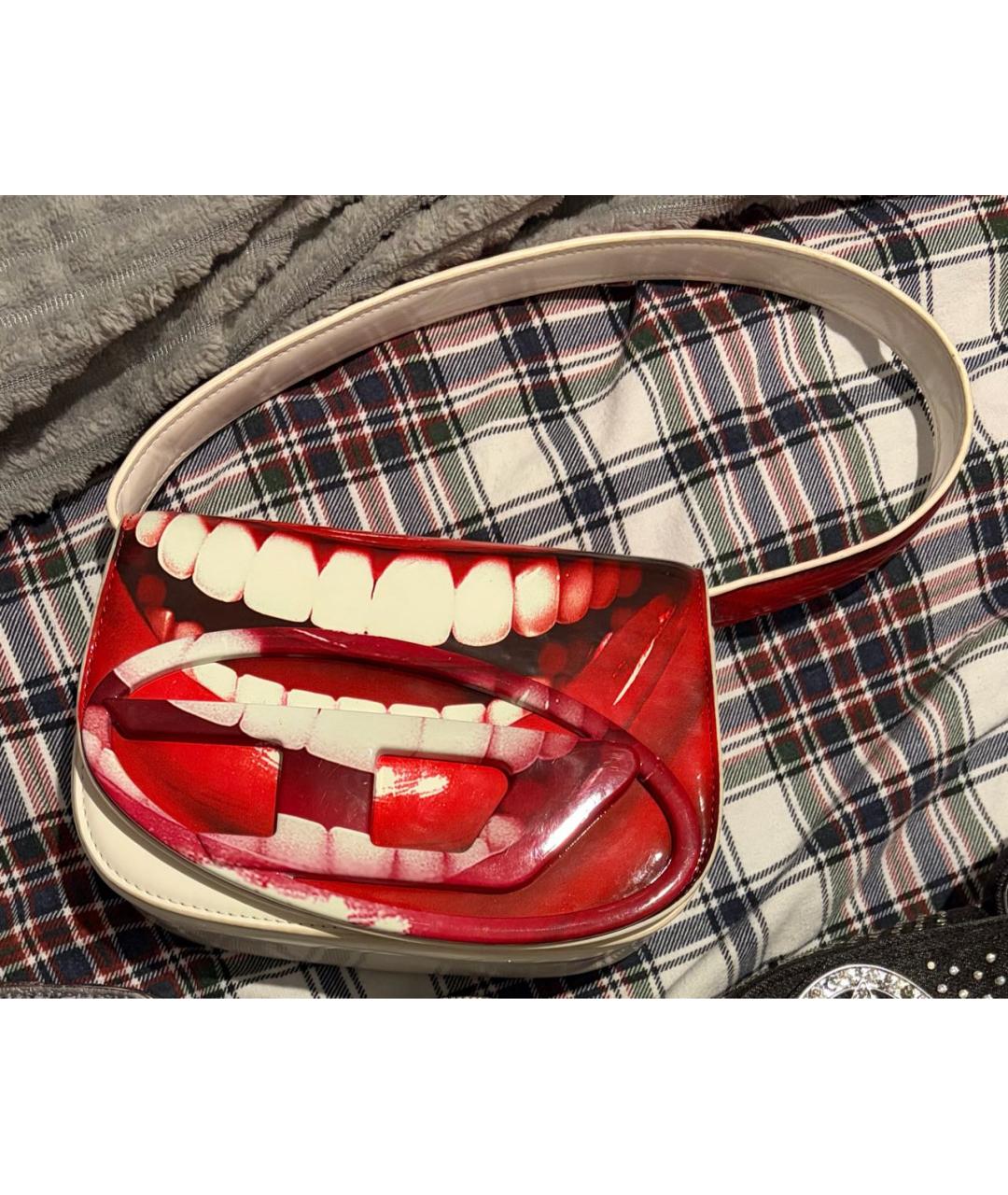 DIESEL Красная сумка с короткими ручками, фото 5