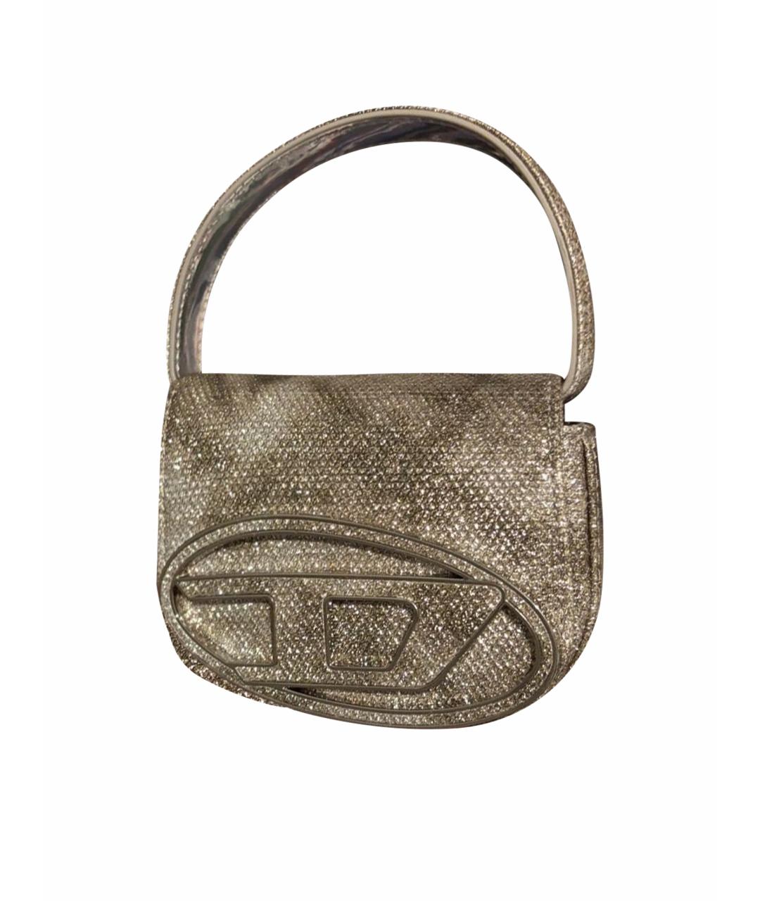 DIESEL Серебряная сумка с короткими ручками, фото 1