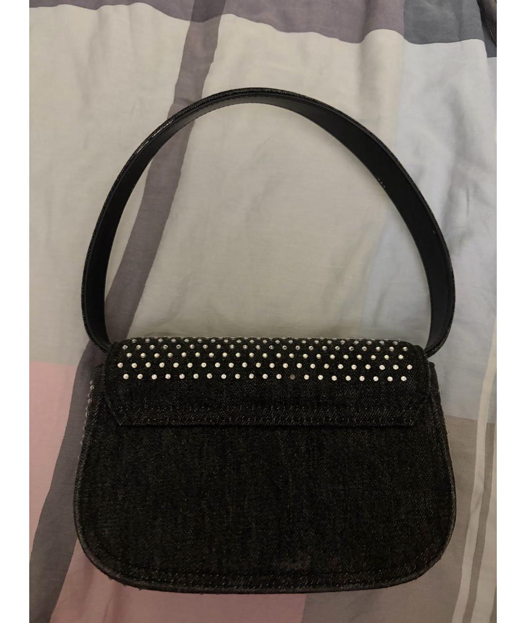 DIESEL Черная сумка с короткими ручками, фото 3