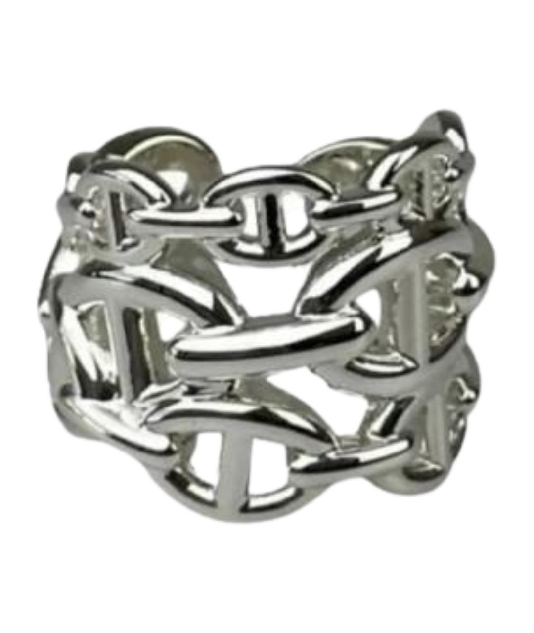 HERMES Белое серебряное кольцо, фото 1