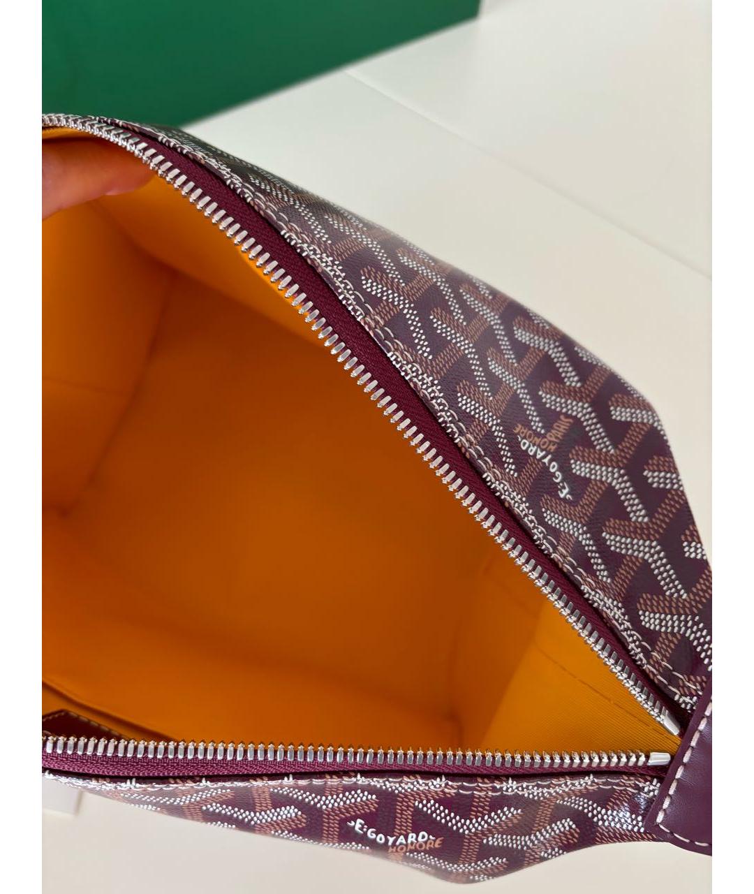 GOYARD Бордовая косметичка, фото 6