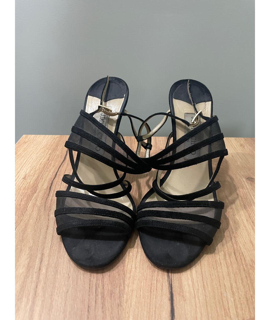 JIMMY CHOO Черные замшевые босоножки, фото 2