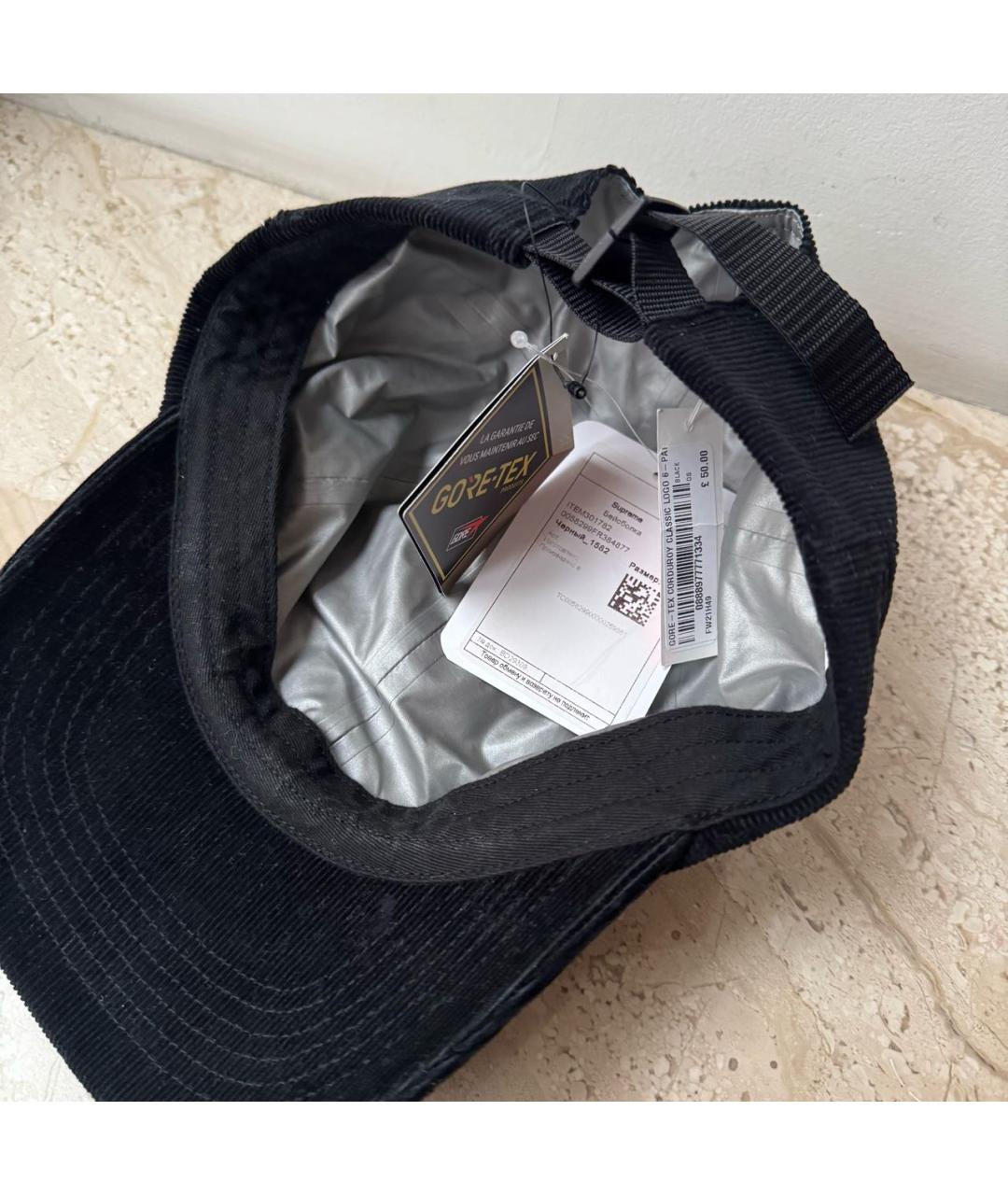 SUPREME Черная хлопковая кепка/бейсболка, фото 4