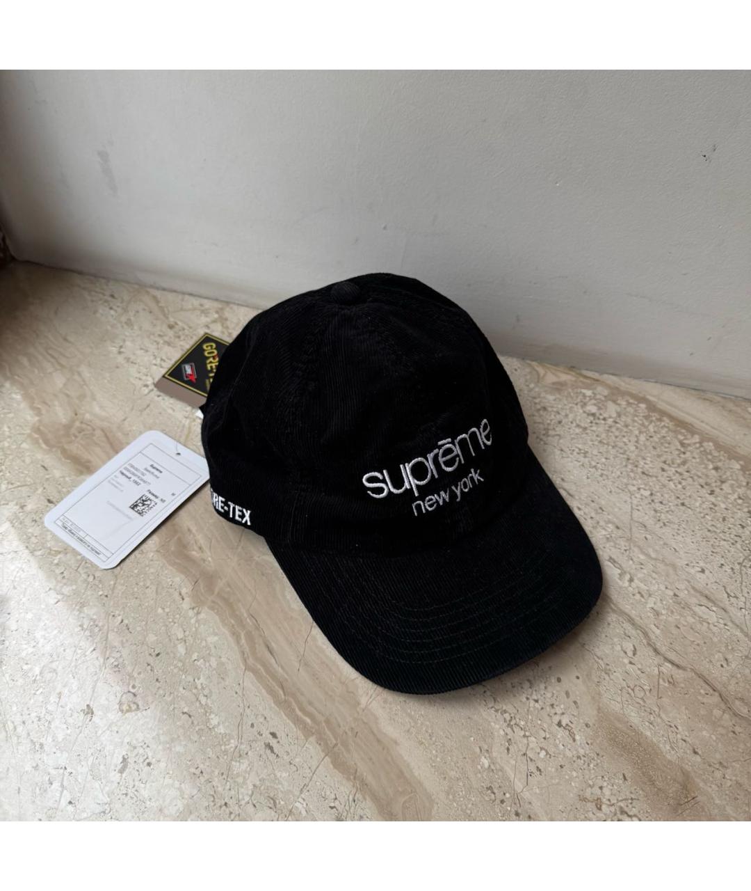 SUPREME Черная хлопковая кепка/бейсболка, фото 2