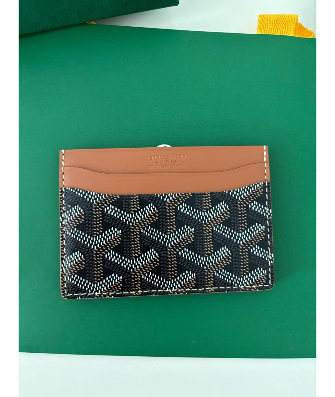 GOYARD Коричневый кожаный кардхолдер, фото 3