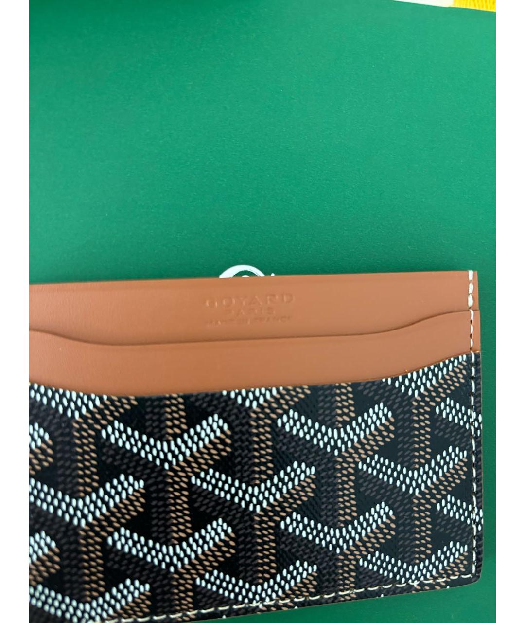 GOYARD Коричневый кожаный кардхолдер, фото 4
