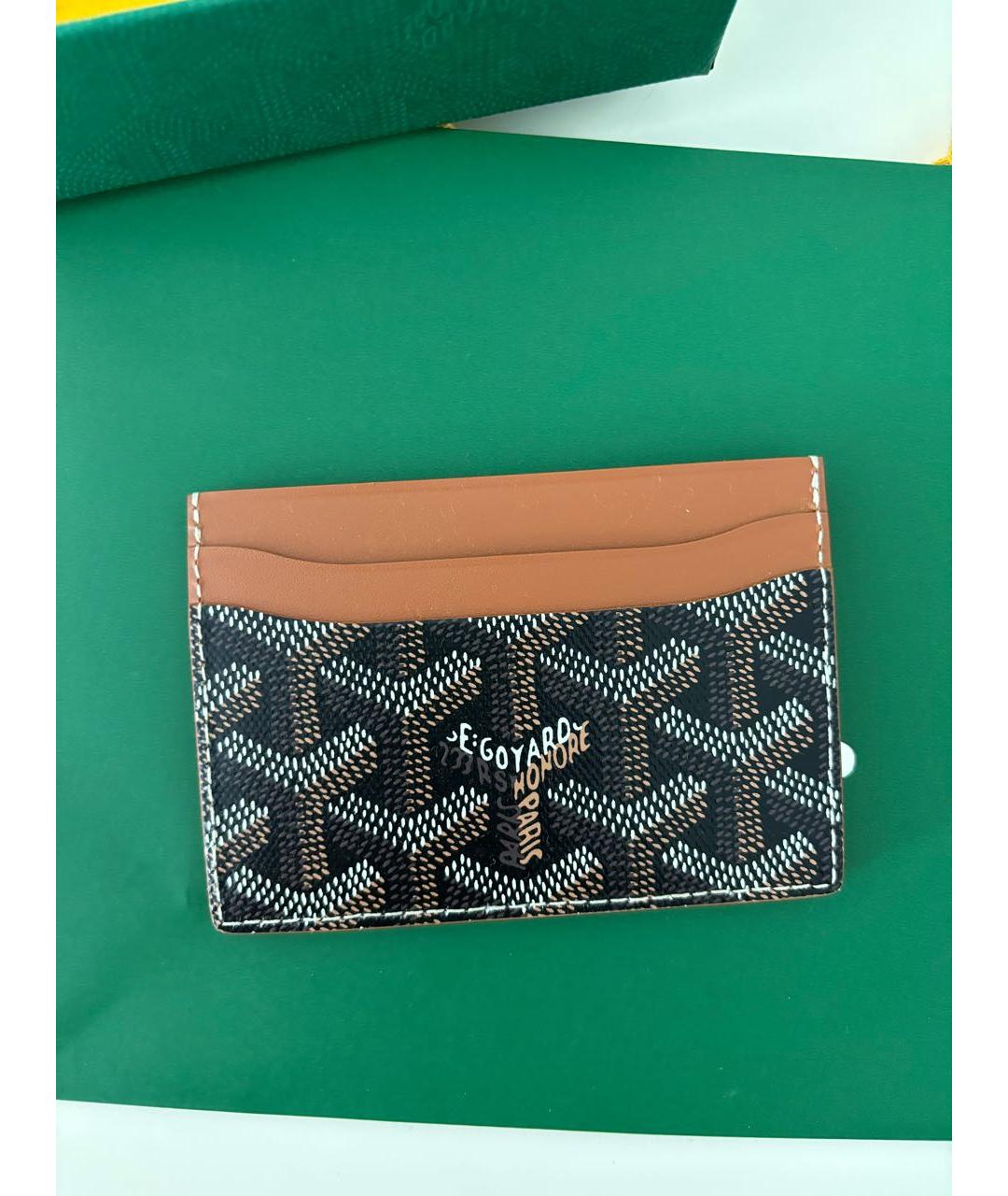 GOYARD Коричневый кожаный кардхолдер, фото 2