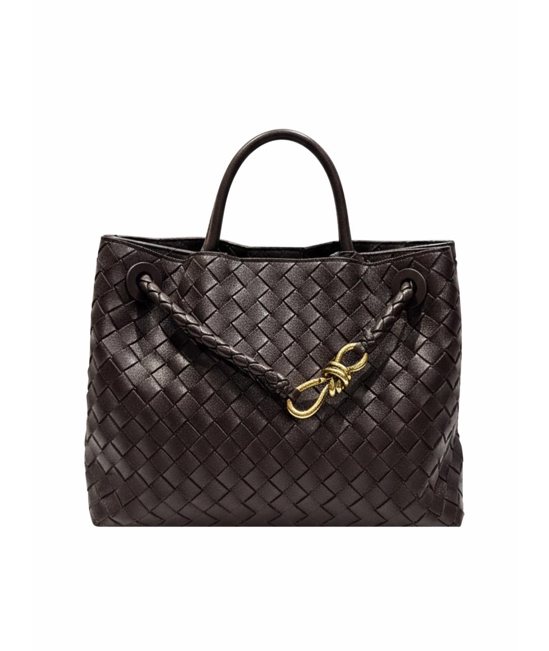 BOTTEGA VENETA Коричневая кожаная сумка через плечо, фото 1