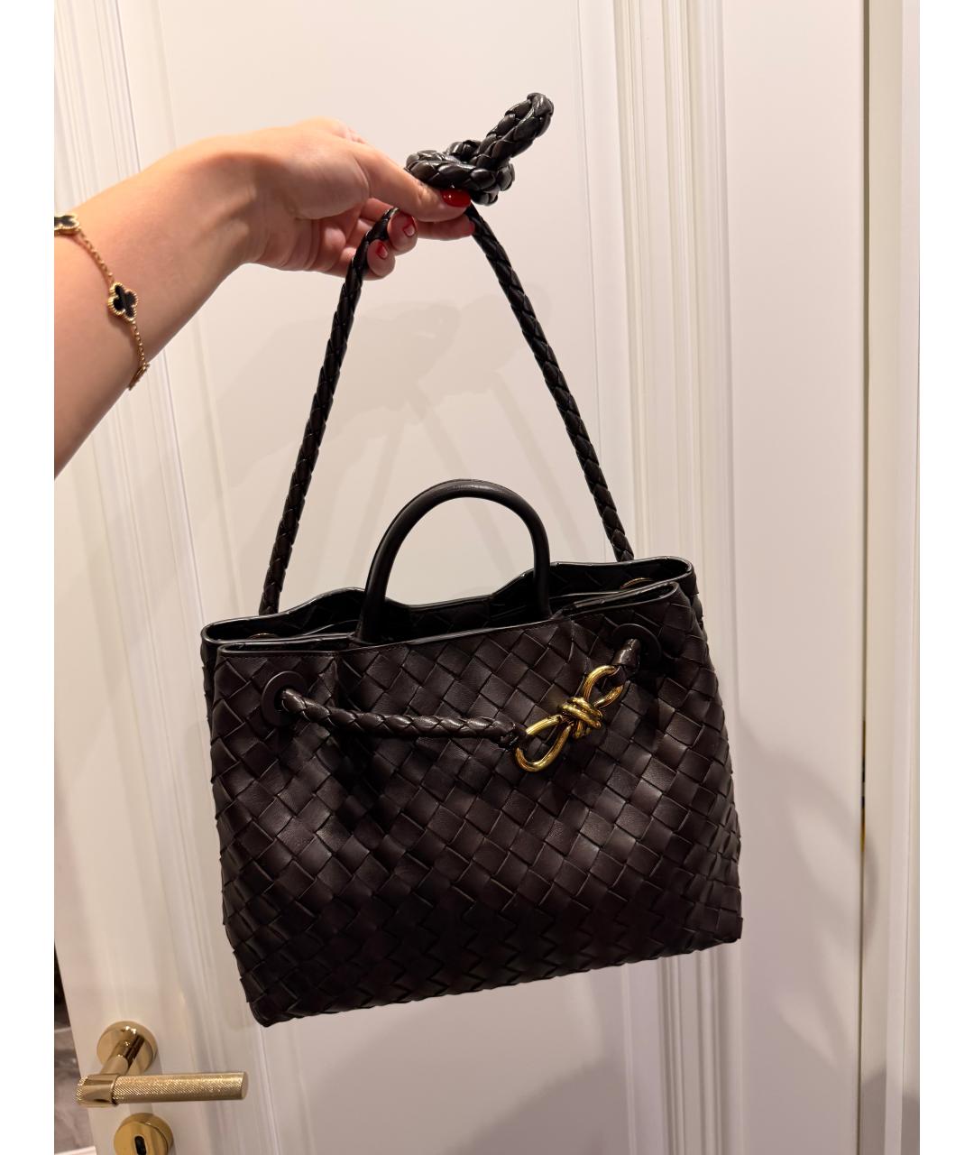 BOTTEGA VENETA Коричневая кожаная сумка через плечо, фото 5