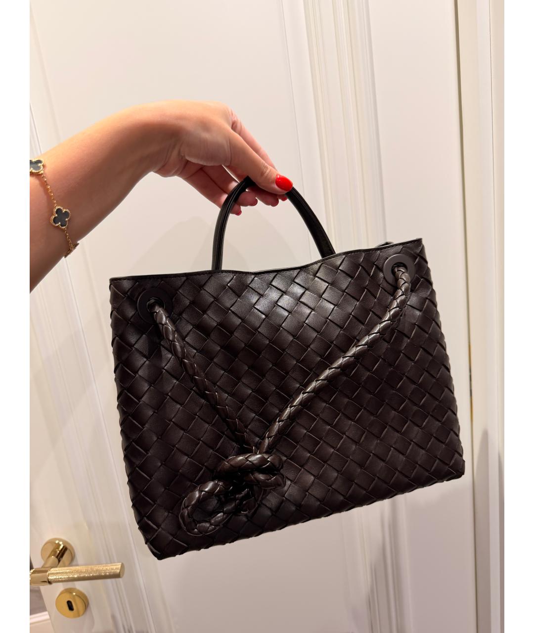 BOTTEGA VENETA Коричневая кожаная сумка через плечо, фото 3