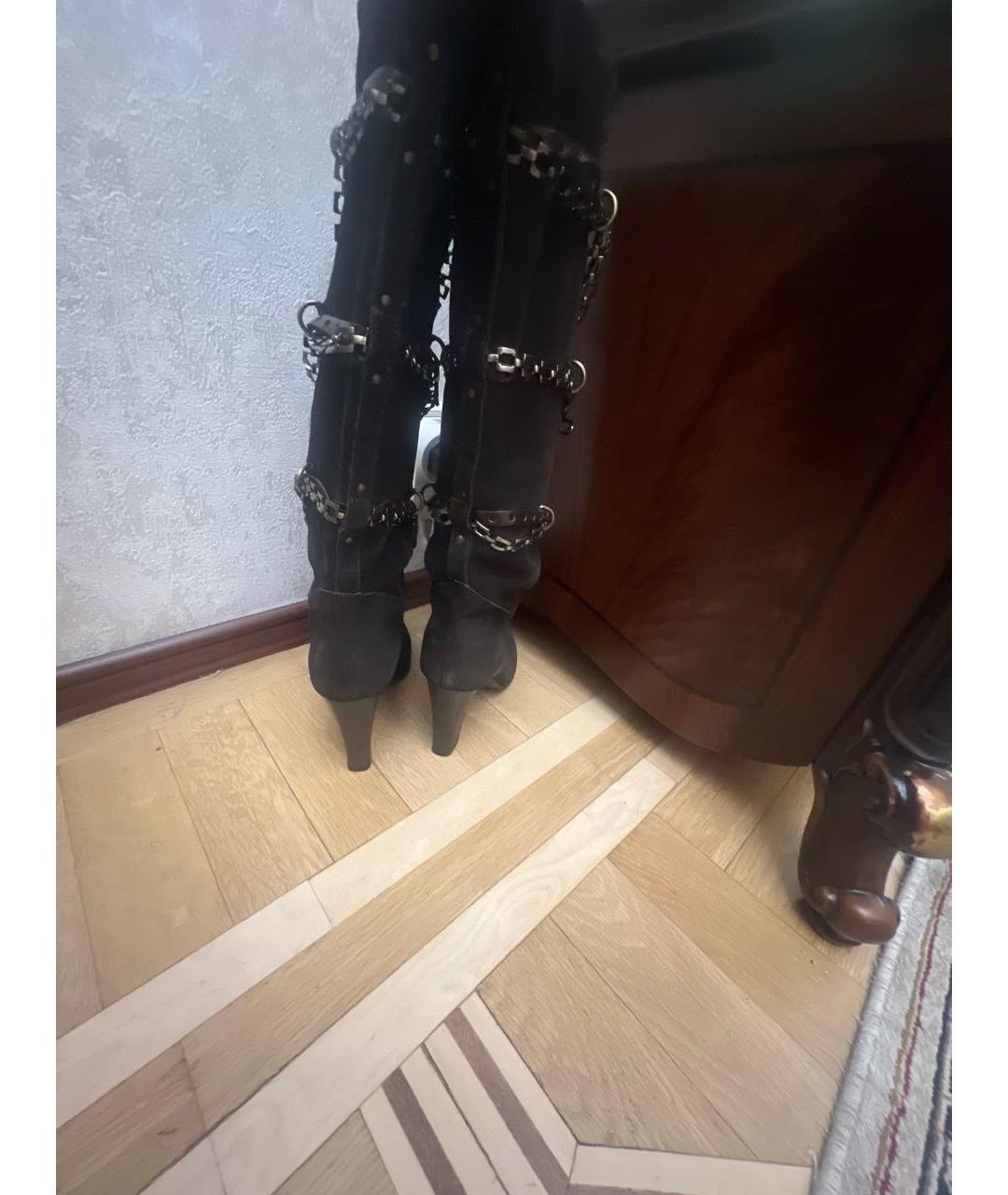 HUGO Коричневые замшевые сапоги, фото 4