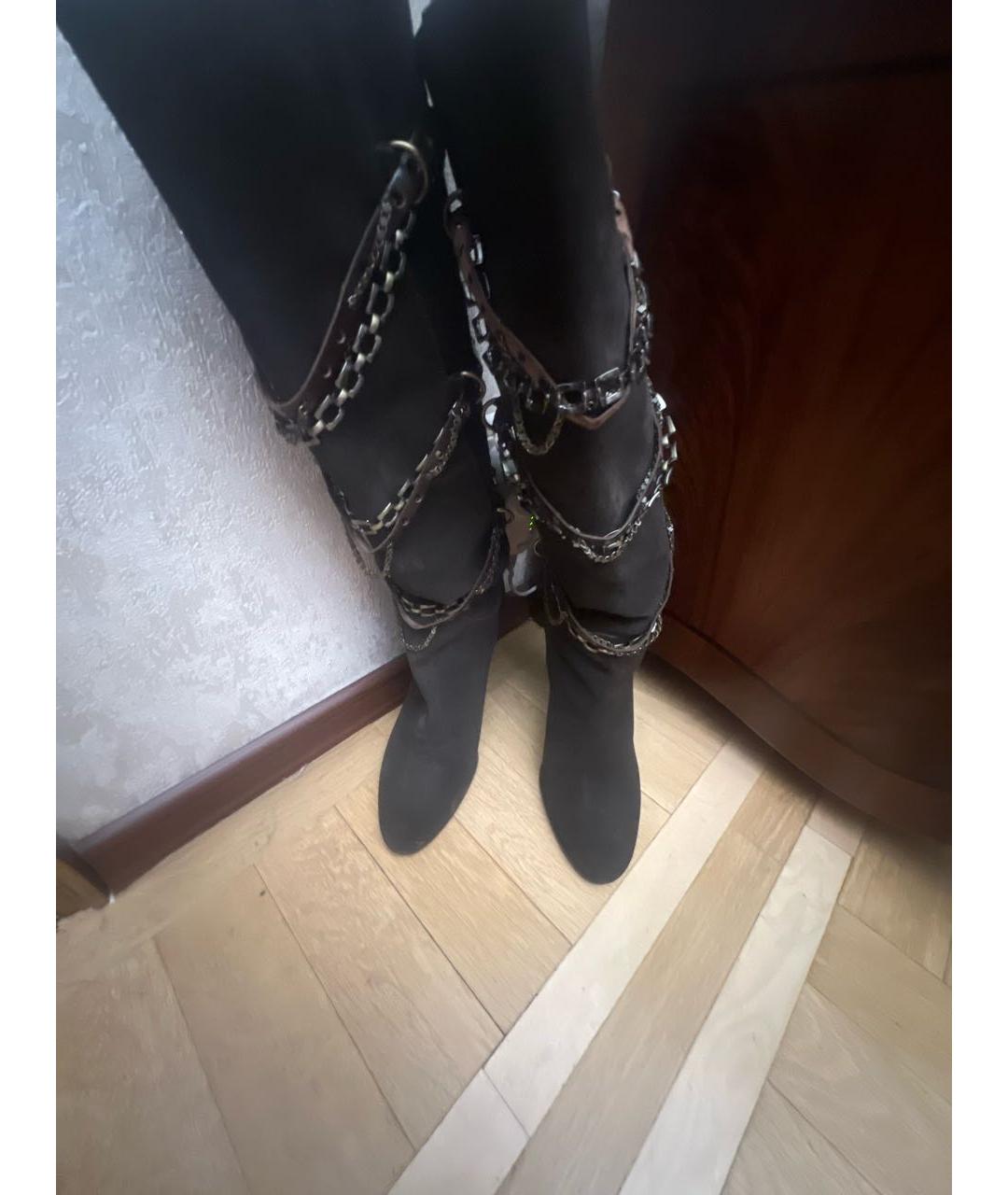 HUGO Коричневые замшевые сапоги, фото 3