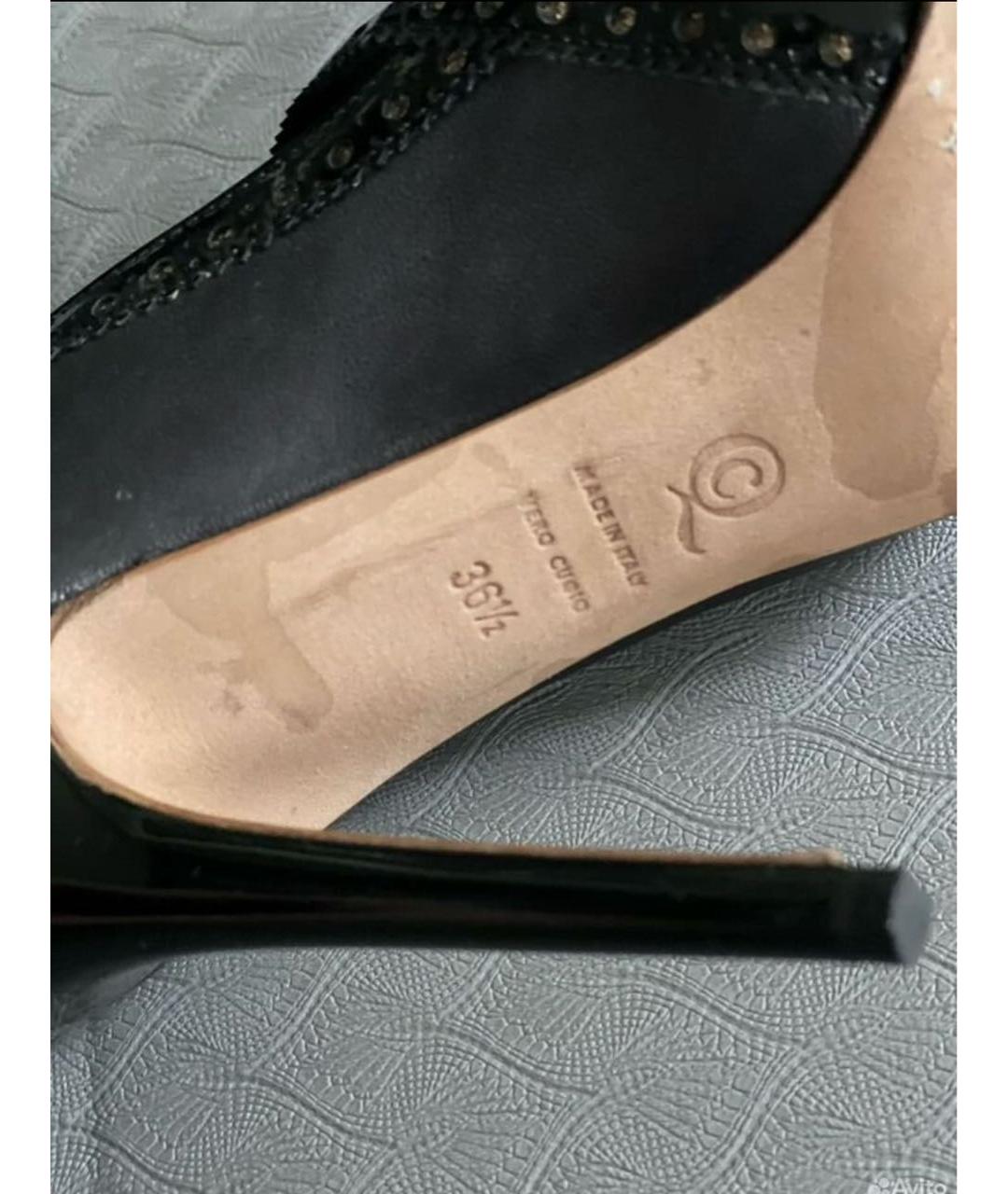 ALEXANDER MCQUEEN Черные кожаные туфли, фото 5