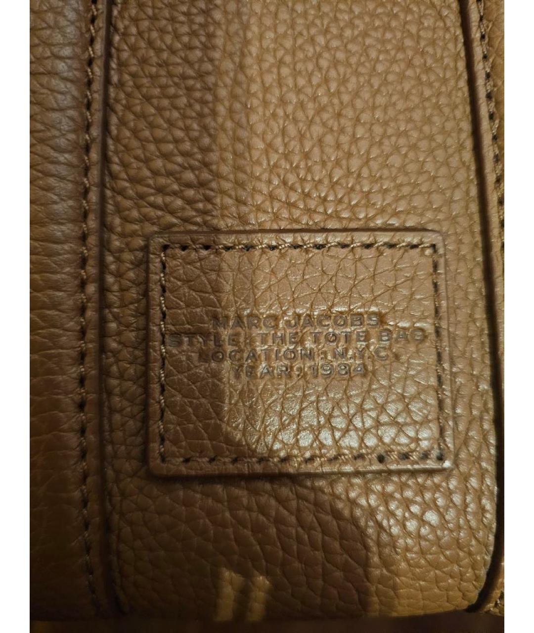 MARC JACOBS Коричневая кожаная сумка тоут, фото 5
