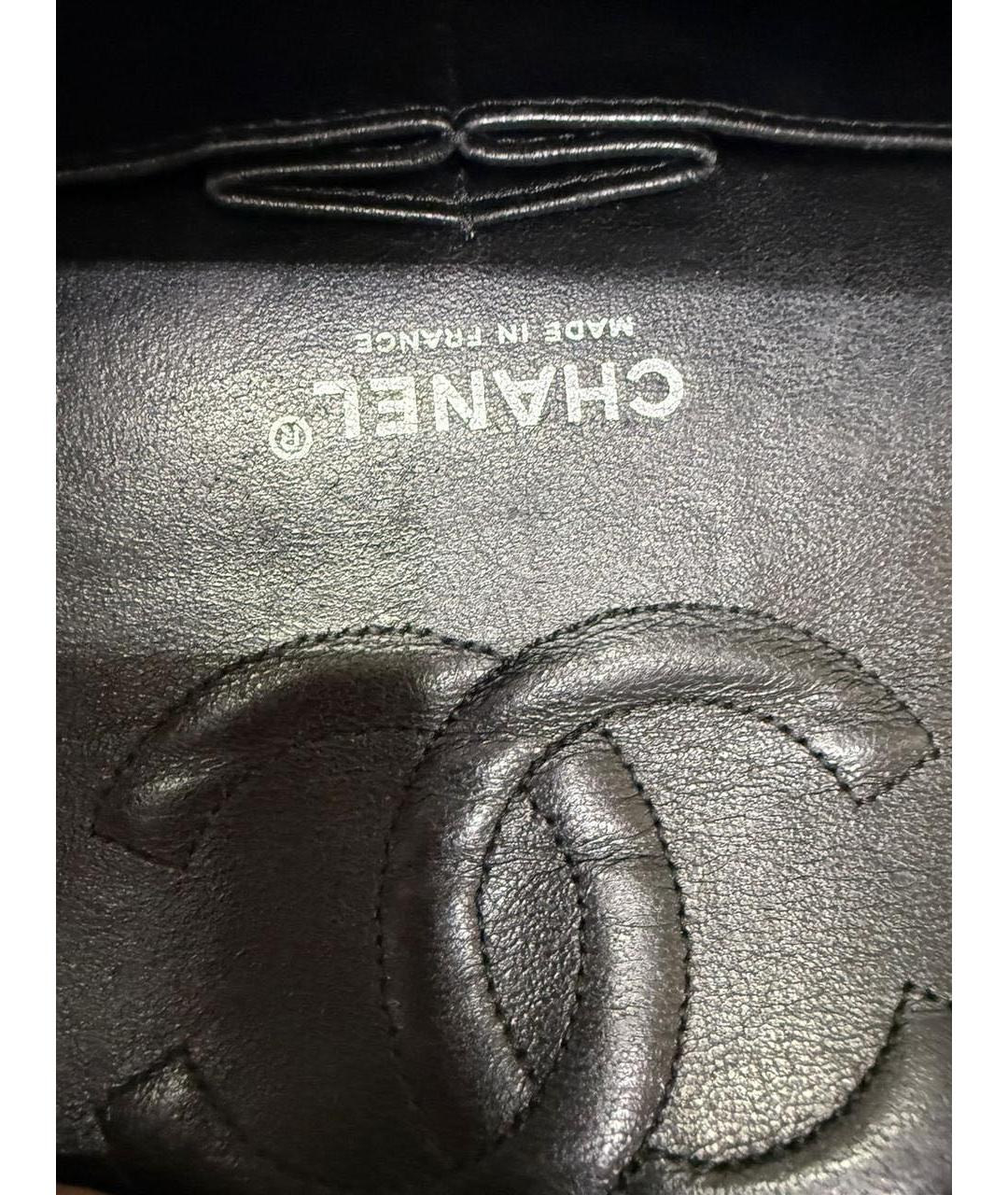 CHANEL Черная кожаная сумка через плечо, фото 3