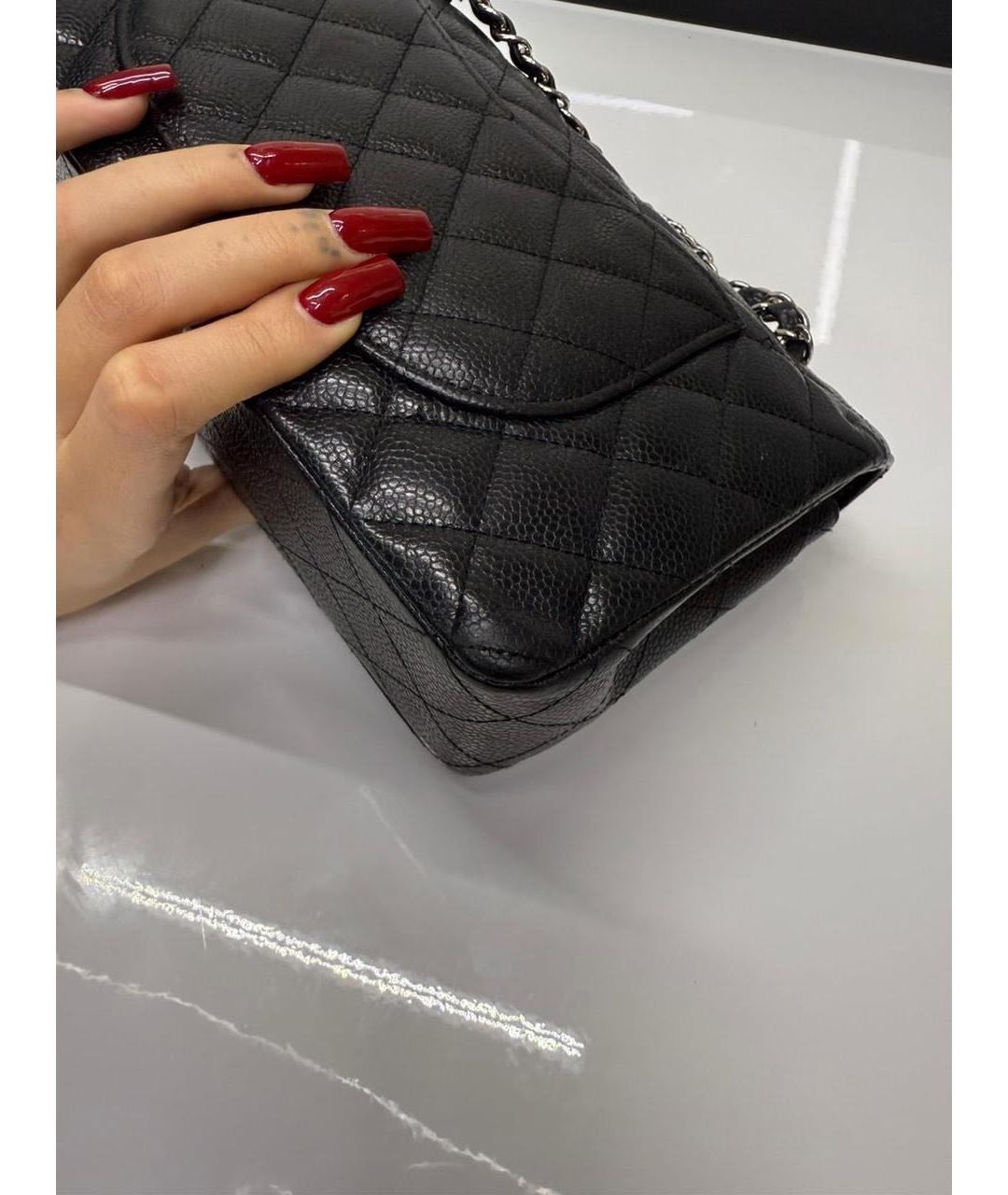 CHANEL Черная кожаная сумка через плечо, фото 4