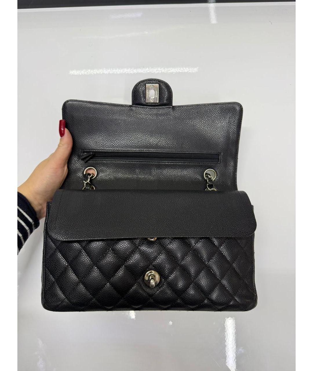 CHANEL Черная кожаная сумка через плечо, фото 8