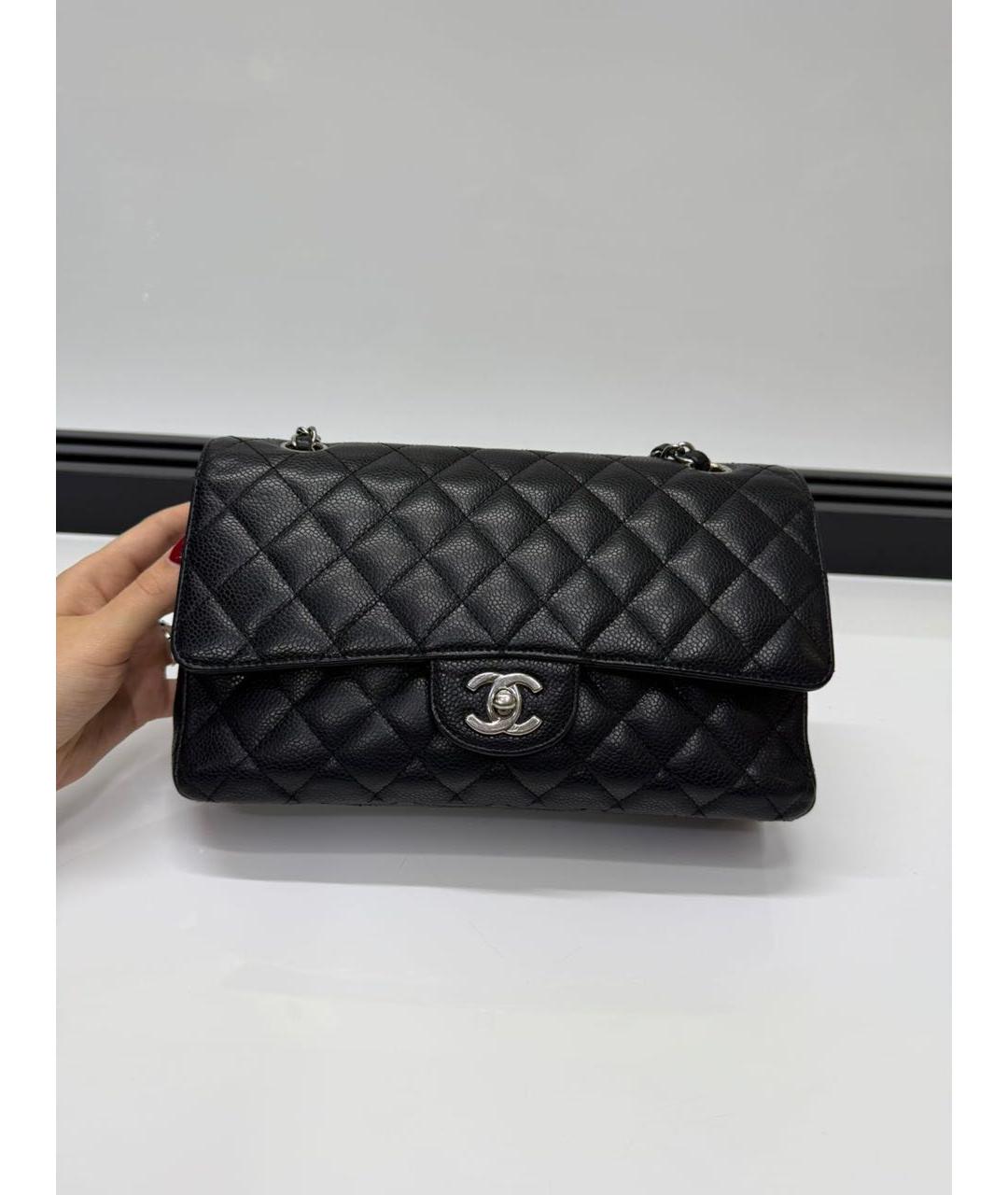 CHANEL Черная кожаная сумка через плечо, фото 9