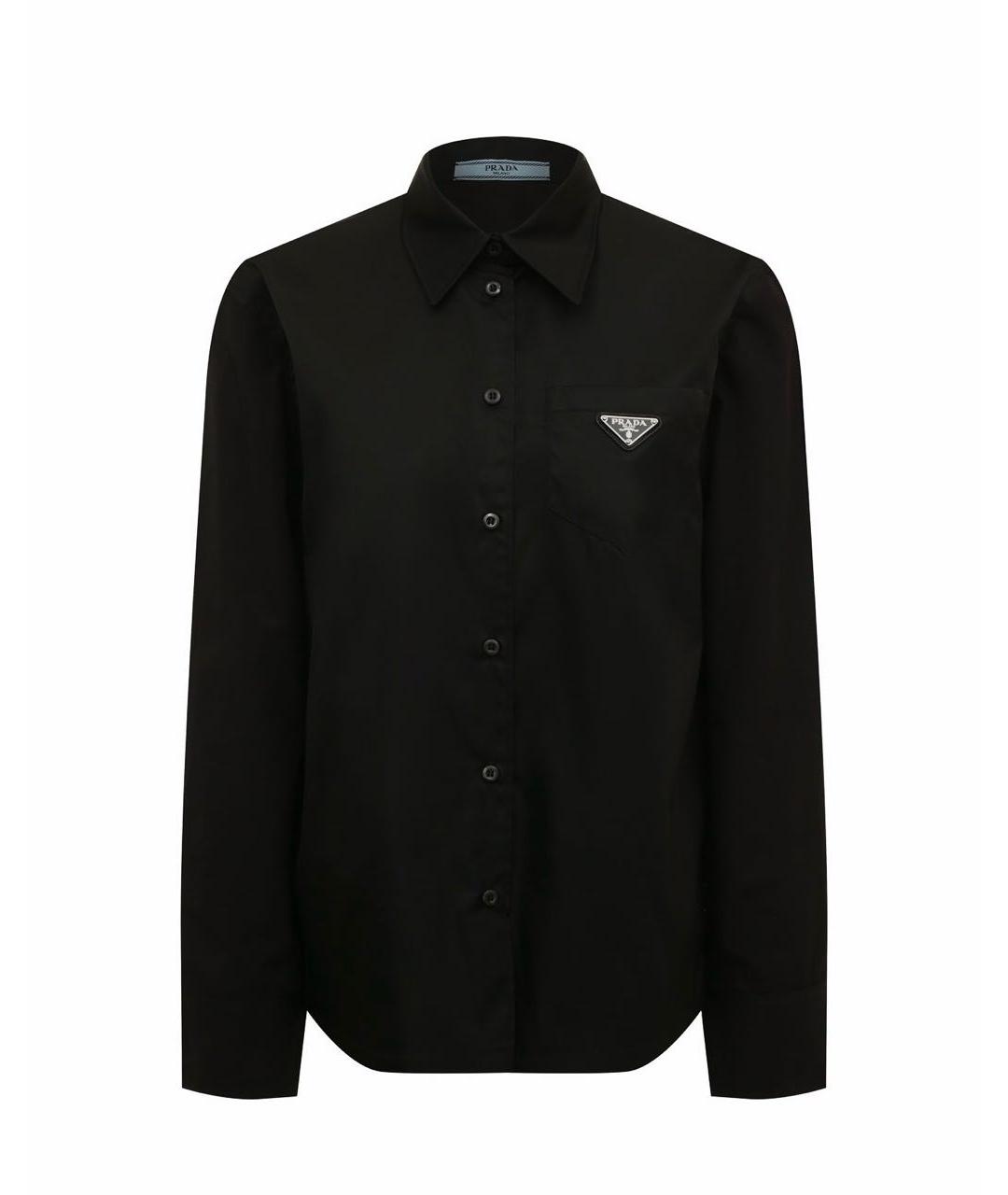 PRADA Черная хлопковая рубашка, фото 1