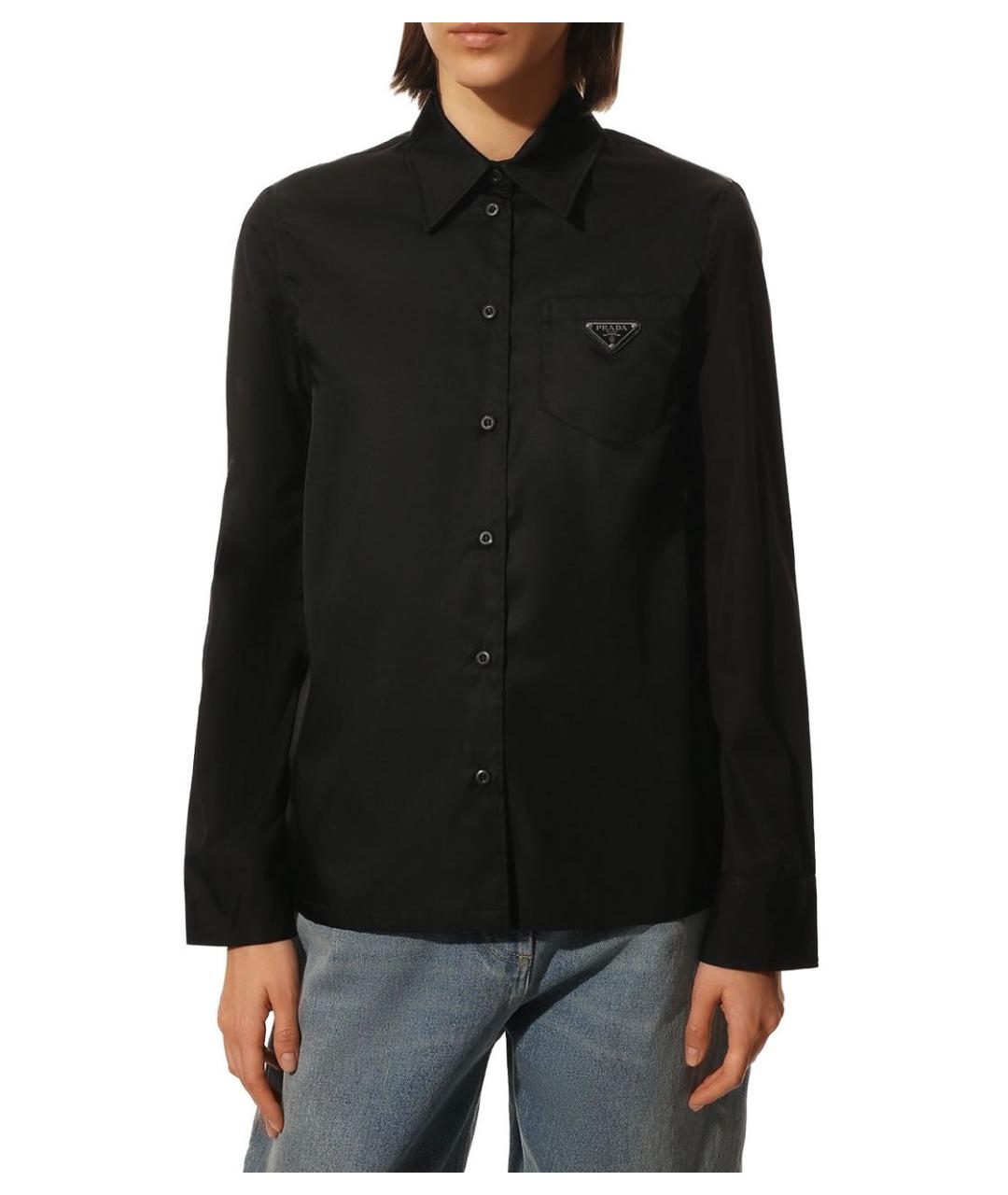 PRADA Черная хлопковая рубашка, фото 4