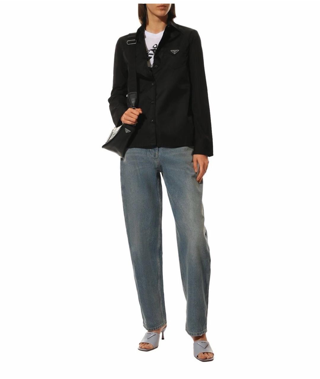 PRADA Черная хлопковая рубашка, фото 3