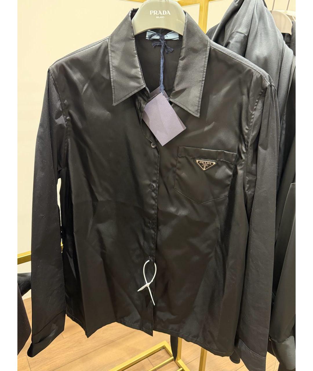 PRADA Черная хлопковая рубашка, фото 5