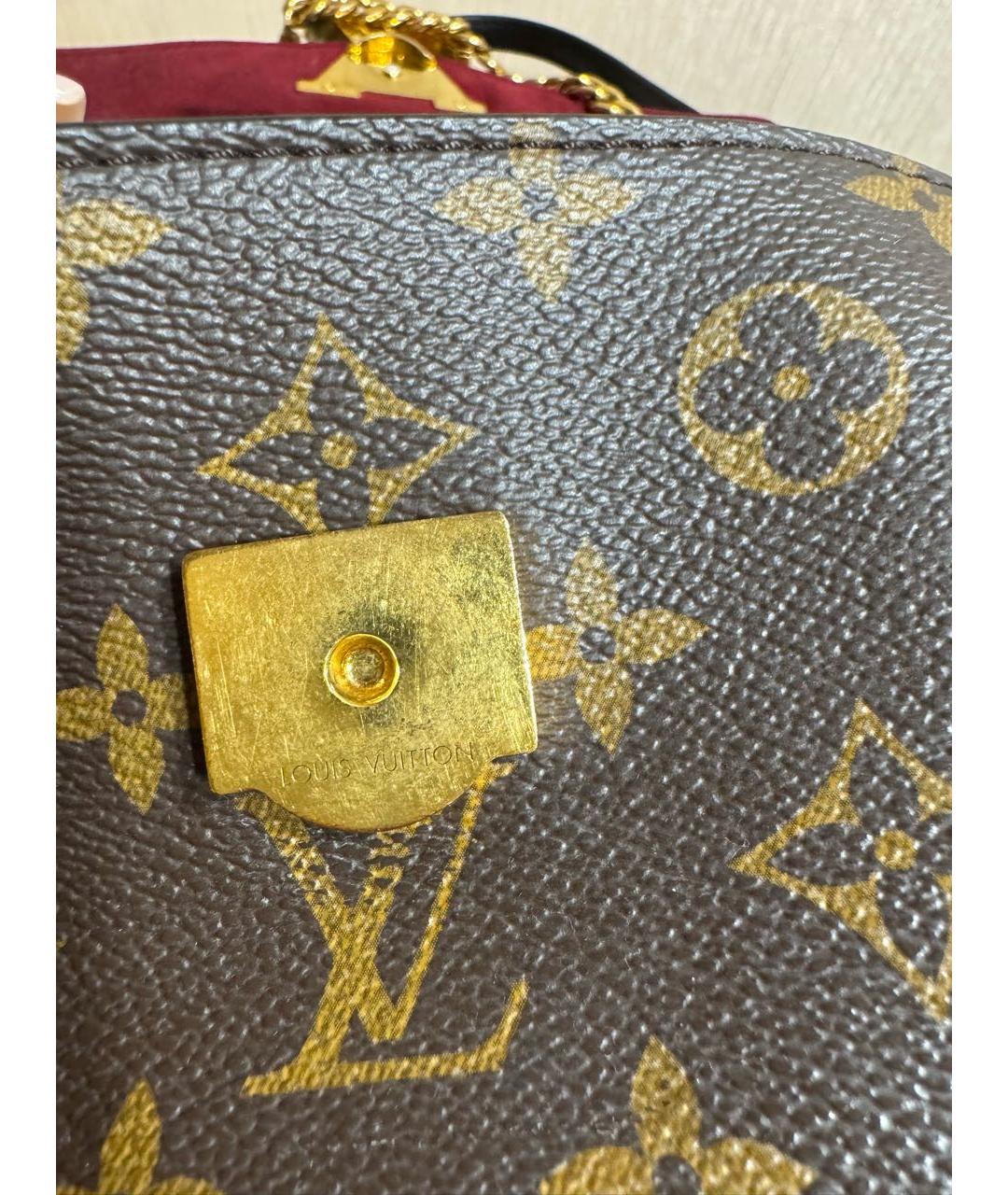 LOUIS VUITTON Коричневая кожаная сумка через плечо, фото 4