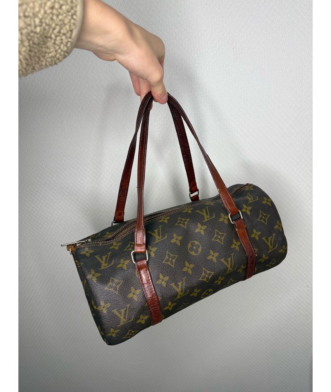 LOUIS VUITTON Коричневая сумка с короткими ручками, фото 8