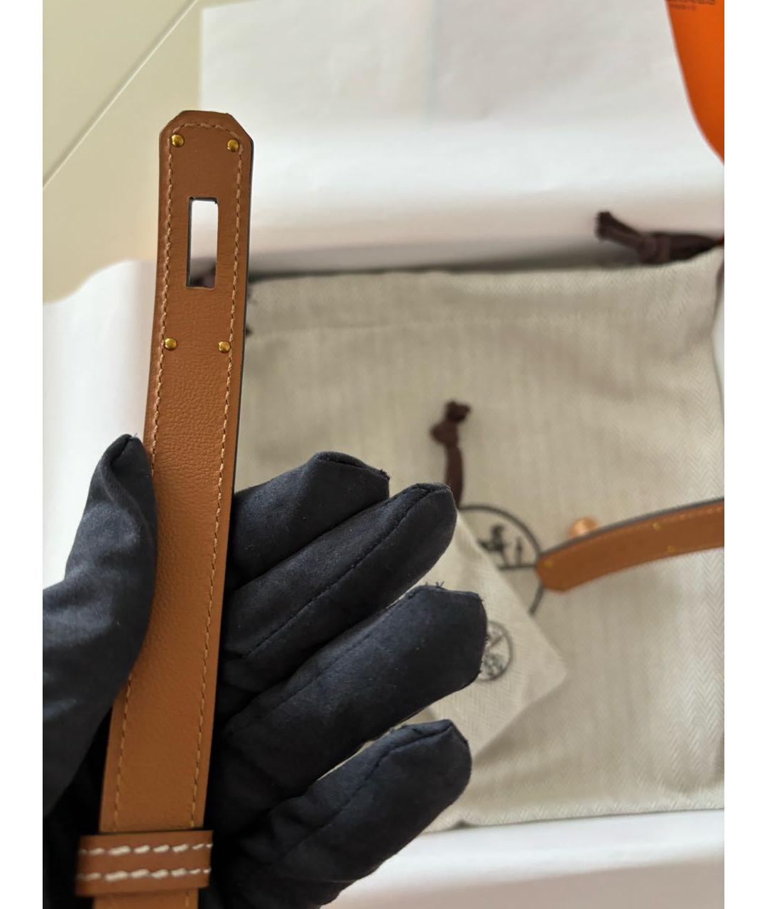 HERMES Коричневый кожаный ремень, фото 3