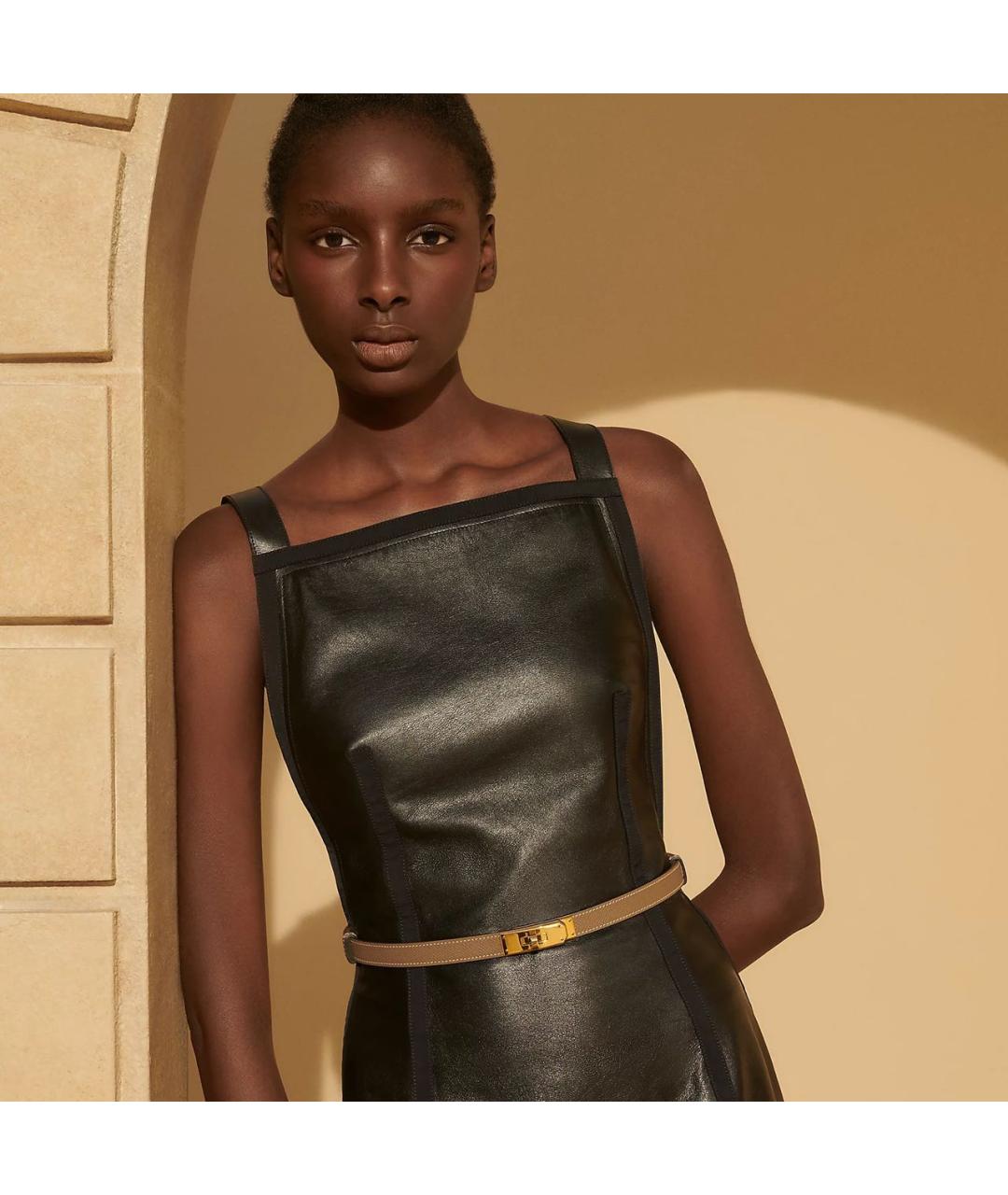 HERMES Бежевый кожаный ремень, фото 8