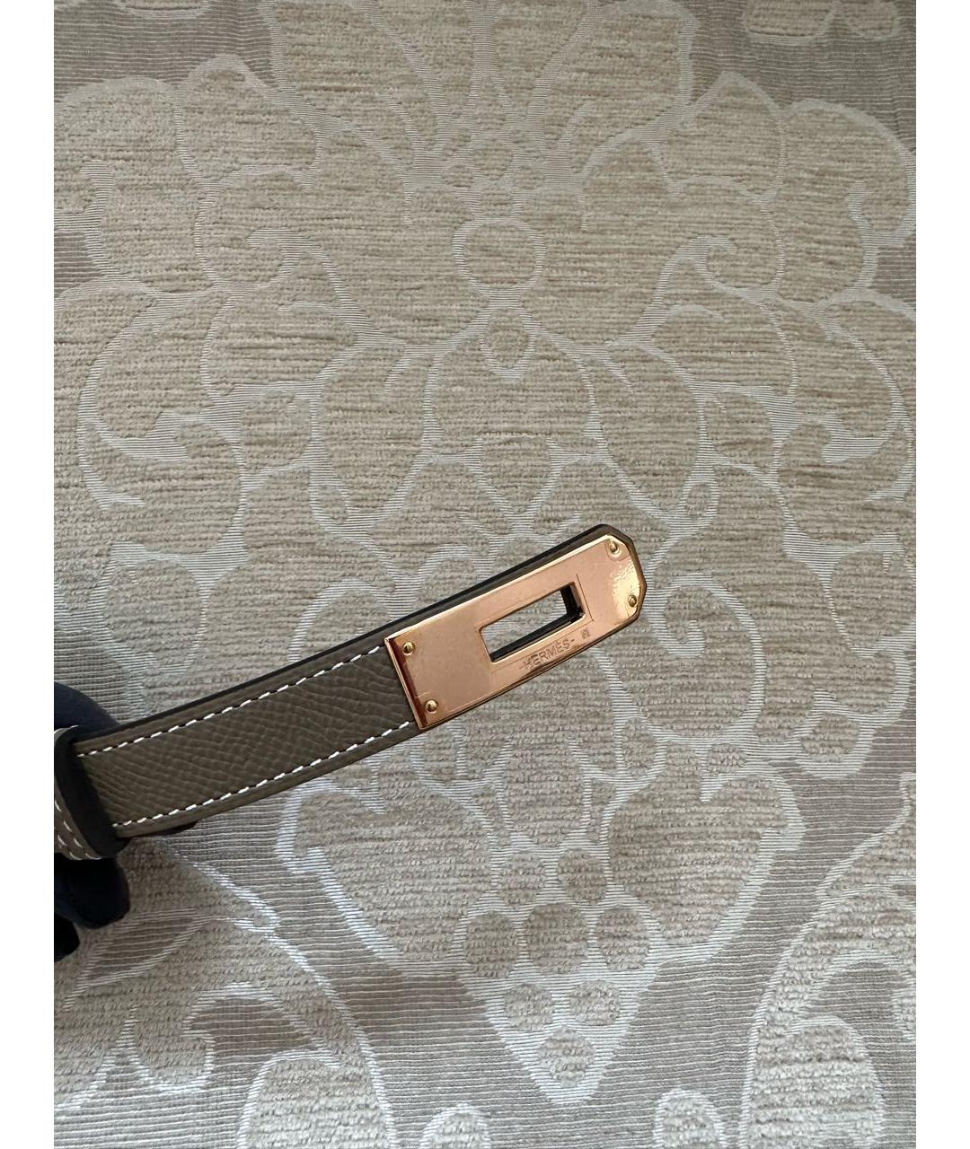 HERMES Бежевый кожаный ремень, фото 2