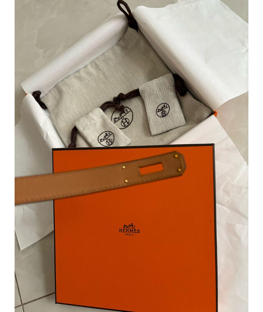 HERMES Черный кожаный ремень, фото 5