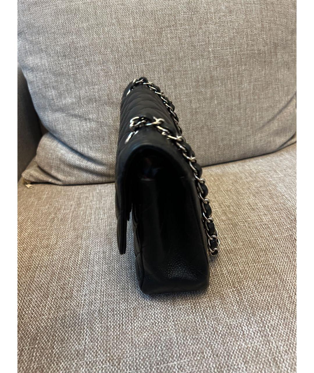 CHANEL Черная кожаная сумка через плечо, фото 4