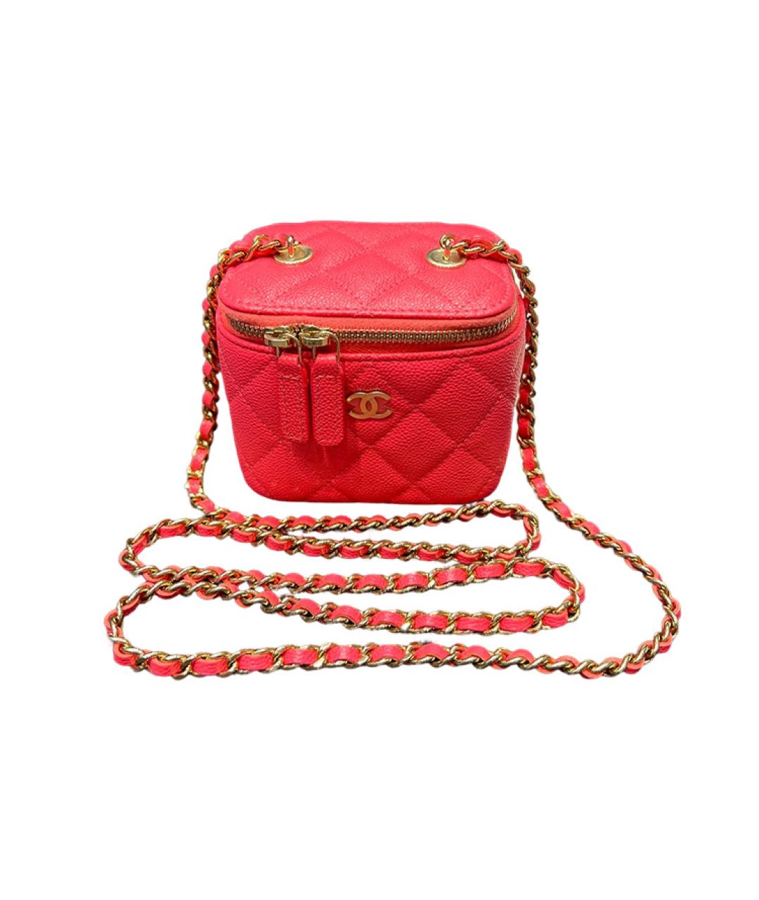 CHANEL Красная кожаная сумка через плечо, фото 1
