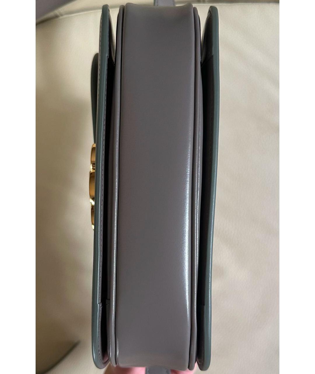 CELINE Серая кожаная сумка через плечо, фото 3