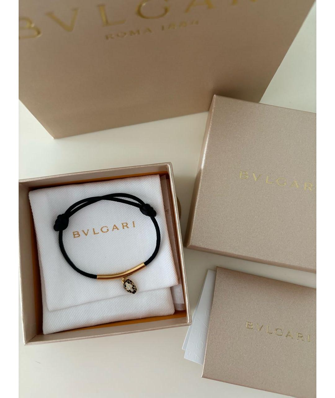 BVLGARI Черный латунный браслет, фото 6